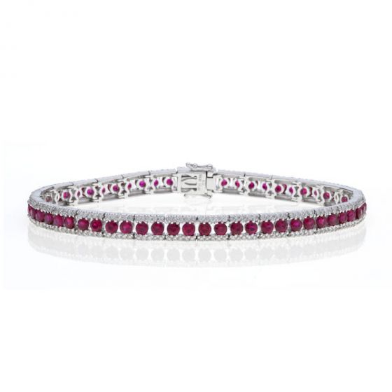 Ruby and Diamond Bracelet - 01017593 | Heming Diamond Jewellers | London