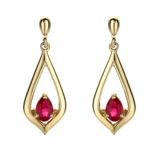 Ruby Drop Earrings - 00020958 | Heming Diamond Jewellers | London