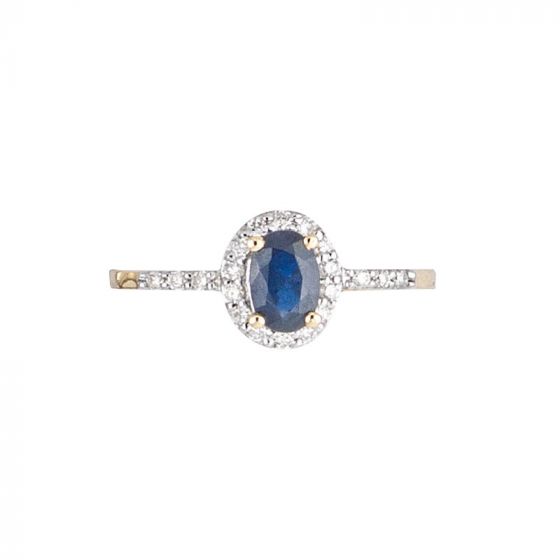 Sapphire and Diamond Cluster Ring - 00022706 | Heming Diamond Jewellers | London