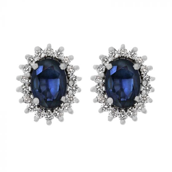 Sapphire And Diamond Earrings - 02020839 | Heming Diamond Jewellers | London