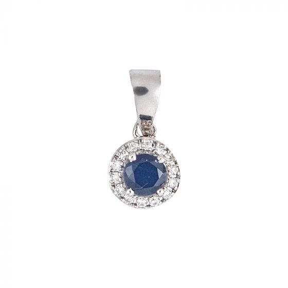 Sapphire and Diamond Pendant - 00022710 | Heming Diamond Jewellers | London