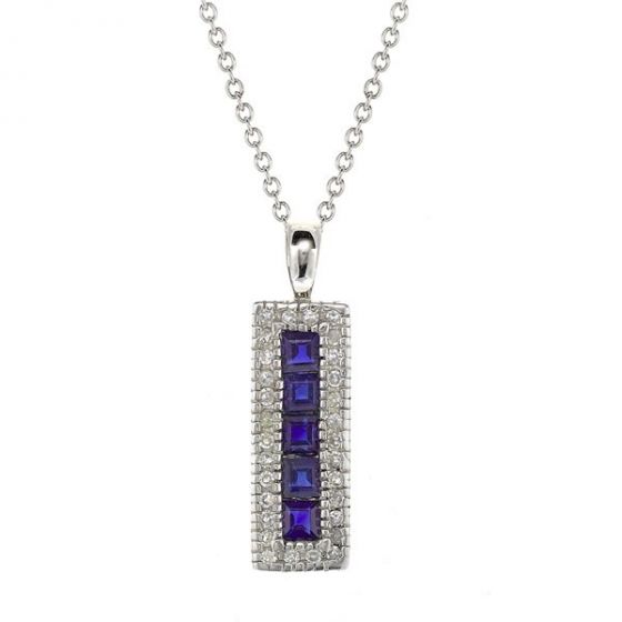 Sapphire and Diamond Pendant - 02023521 | Heming Diamond Jewellers | London