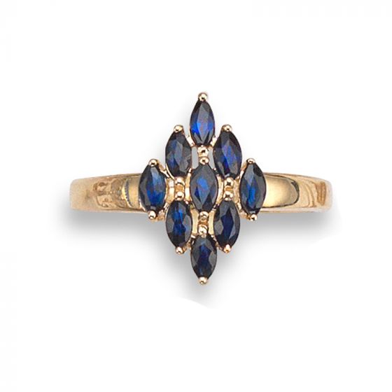 Sapphire and Gold Dress Ring - 00021906 | Heming Diamond Jewellers | London