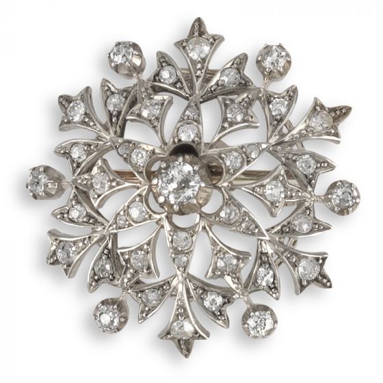 Snowflake Brooch - 03018292 | Heming Diamond Jewellers | London