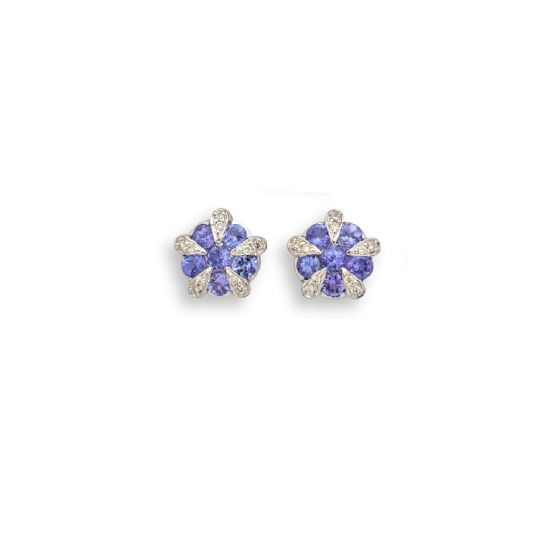 Tanzanite and Diamond Earrings - 02024792 | Heming Diamond Jewellers | London