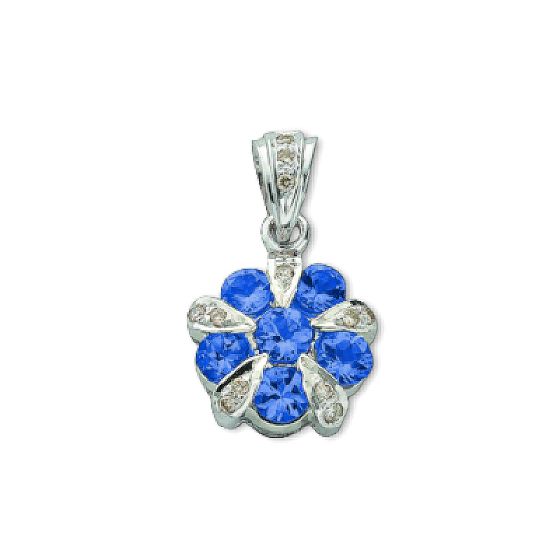 Tanzanite & Diamond Pendant - 00021457 | Heming Diamond Jewellers | London