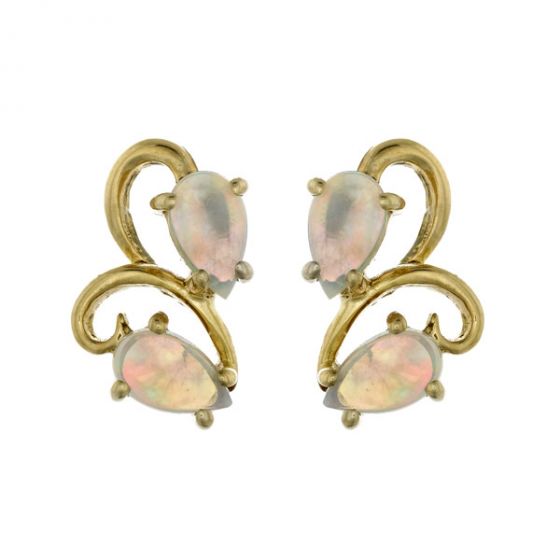 Two opal stone stud earrings. - 00018850 | Heming Diamond Jewellers | London