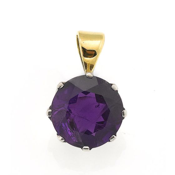 Vintage Amethyst Pendant - 00019960 | Heming Diamond Jewellers | London