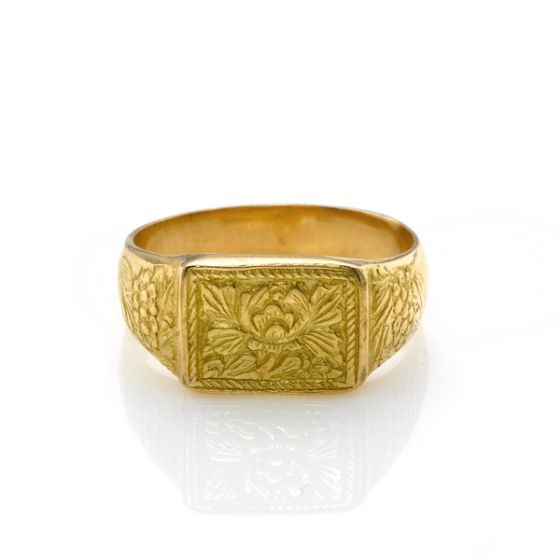 Vintage Engraved Ring - 02019915 | Heming Diamond Jewellers | London