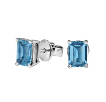 Aquamarine Stud Earrings - 02021744 | Heming Diamond Jewellers | London