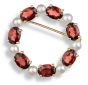 Garnet And Pearl Brooch - 00024842 | Heming Diamond Jewellers | London