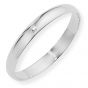 18ct White Gold 3mm D-Shaped Wedding Ring - 00020635 | Heming Diamond Jewellers | London