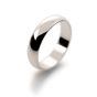 18ct White Gold 5mm D-Shaped Wedding Ring - 00018974 | Heming Diamond Jewellers | London