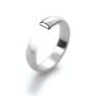 18ct White Gold 5mm D-Shaped Wedding Ring - 00018974 | Heming Diamond Jewellers | London