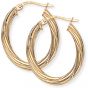 9ct Yellow Gold Hoop Earrings - 00020771 | Heming Diamond Jewellers | London