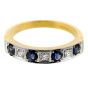 Sapphire & Diamond Half Eternity Ring