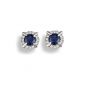 Sapphire And Diamond Cluster Earrings