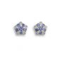 Tanzanite and Diamond cluster earrings.