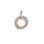 Diamond set circle pendant.
