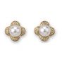 Cultured Pearl and Diamond Earrings