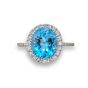 Blue Topaz and Diamond Ring