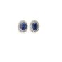 Sapphire and Diamond Cluster Earrings