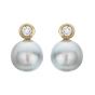 Pearl and Diamond Drop Earrings