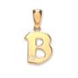 A 9ct Yellow Gold & Diamond 'B' Pendant - 00021455 | Heming Diamond Jewellers | London