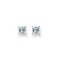 A pair of claw set square aquamarine stud earrings 9ct white gold - 00024119 | Heming Diamond Jewellers | London