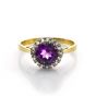 Amethyst and Diamond Cluster Ring - 00021037 | Heming Diamond Jewellers | London