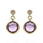 Amethyst and Diamond Drop Earrings - 00020963 | Heming Diamond Jewellers | London