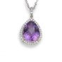 Amethyst and Diamond Pendant - 00022042 | Heming Diamond Jewellers | London