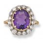 Amethyst and Diamond Ring - 02021144 | Heming Diamond Jewellers | London