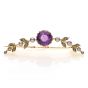 Amethyst and Pearl Bar Brooch - 00021270 | Heming Diamond Jewellers | London