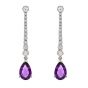 Amethyst drop earrings. - 01025402 | Heming Diamond Jewellers | London