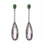 Amethyst & Tsavorite Earrings - 00022560 | Heming Diamond Jewellers | London