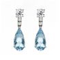 Aquamarine and Diamond Drop Earrrings - 02018733 | Heming Diamond Jewellers | London