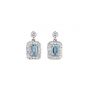 Aquamarine and Diamond Earrings - 00022486 | Heming Diamond Jewellers | London