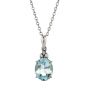 Aquamarine and Diamond Pendant - 01017615 | Heming Diamond Jewellers | London