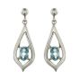 Aquamarine Drop Earrings - 00020005 | Heming Diamond Jewellers | London