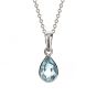 Aquamarine Drop Pendant - 00020988 | Heming Diamond Jewellers | London