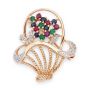 Basket Of Flowers Brooch - 00019246 | Heming Diamond Jewellers | London