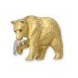 Bear and Salmon Brooch - 02024414 | Heming Diamond Jewellers | London