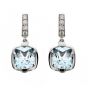 Blue Topaz and Diamond Drop Earrings - 00020834 | Heming Diamond Jewellers | London