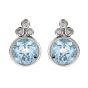 Blue Topaz and Diamond Earrings - 00020847 | Heming Diamond Jewellers | London