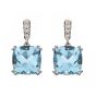 Blue Topaz and Diamond Earrings - 00020861 | Heming Diamond Jewellers | London