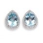 Blue Topaz and Diamond Earrings - 00022038 | Heming Diamond Jewellers | London