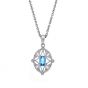 Blue Topaz and Diamond Pendant - 00018863 | Heming Diamond Jewellers | London