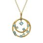 Blue Topaz Circle Pendant - 00020961 | Heming Diamond Jewellers | London