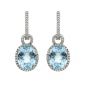 Blue Topaz Drop Earrings - 00020411 | Heming Diamond Jewellers | London